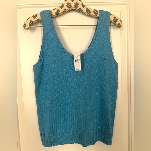 Loft - blue light sweater tank - Picture 1 of 1